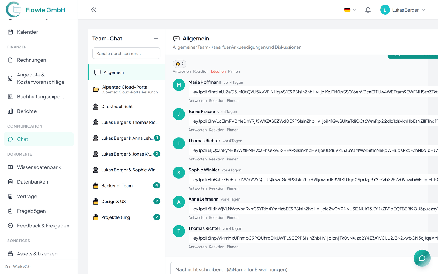 Team-Kommunikation verknüpfen