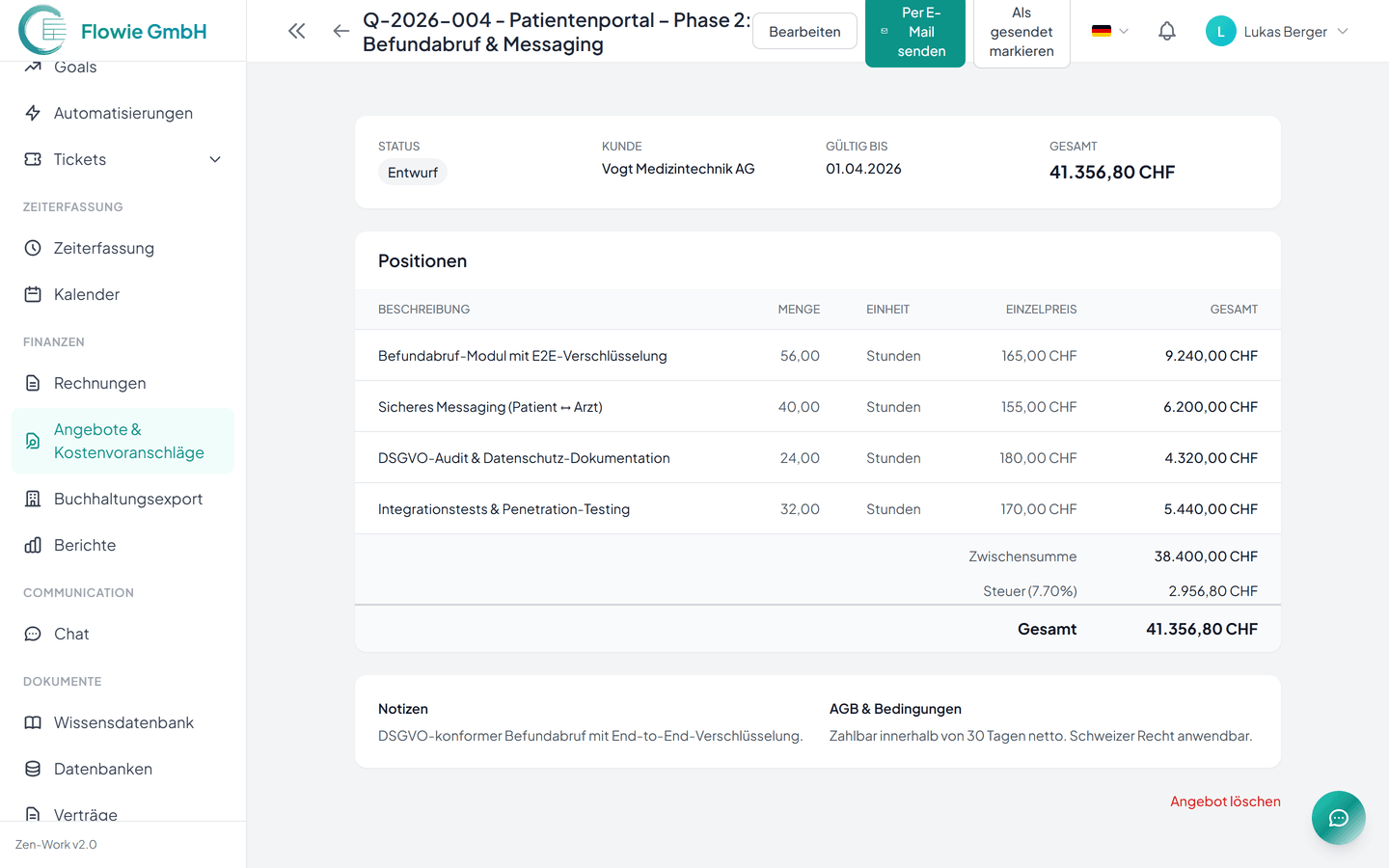 Versenden & nachverfolgen
