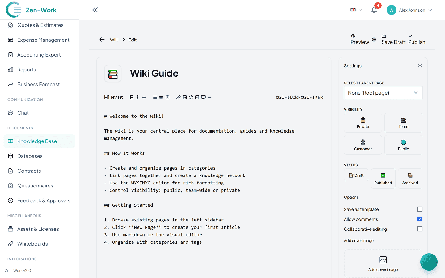WYSIWYG Editor With Structure